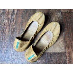 Tieks Tan Light Brown  Leather Ballet Flats Size 8 EUC Patent